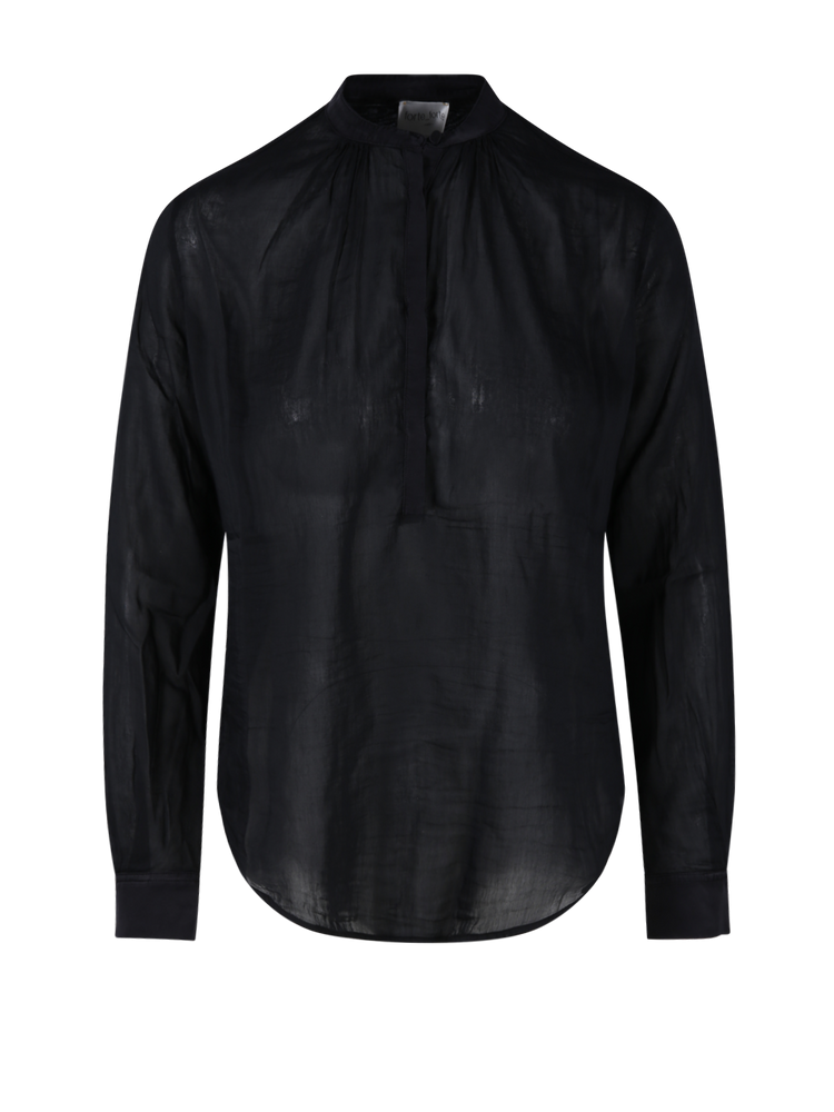 Silk Detail Shirt - Noir