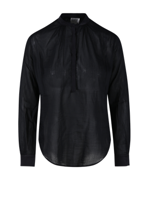 Silk Detail Shirt - Noir