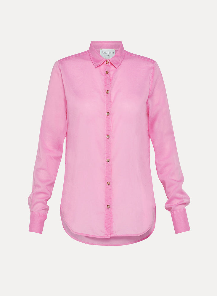 Cotton Silk Shirt - Magenta
