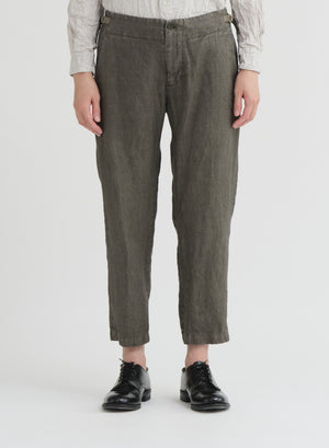 Linen Twill Pants - Khaki