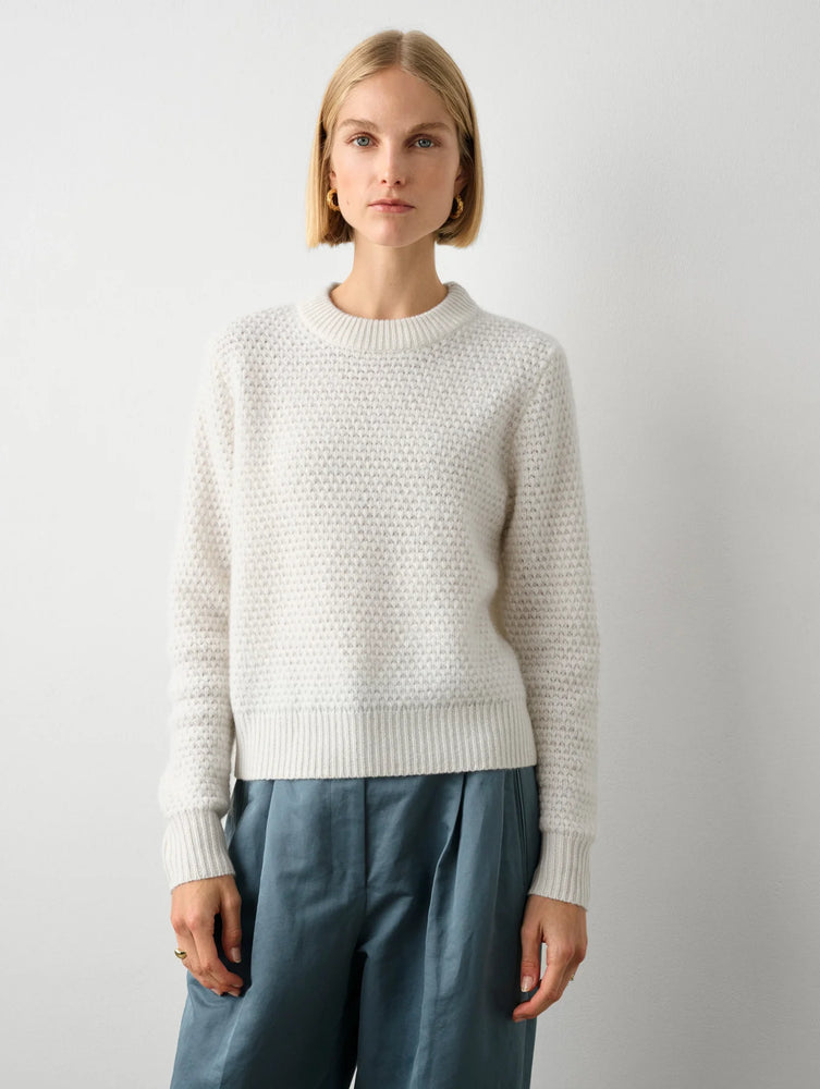 Textured Crew - Soft White