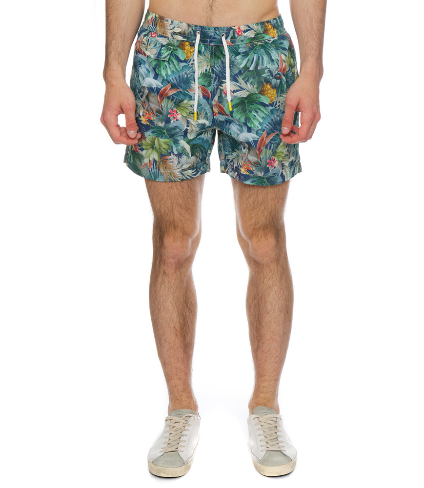 Mens Swimwear - Navy Tropical