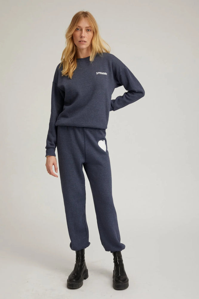 Heart Sweatpant - Navy