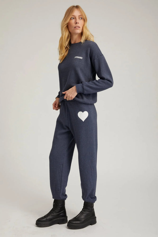 Heart Sweatpant - Navy