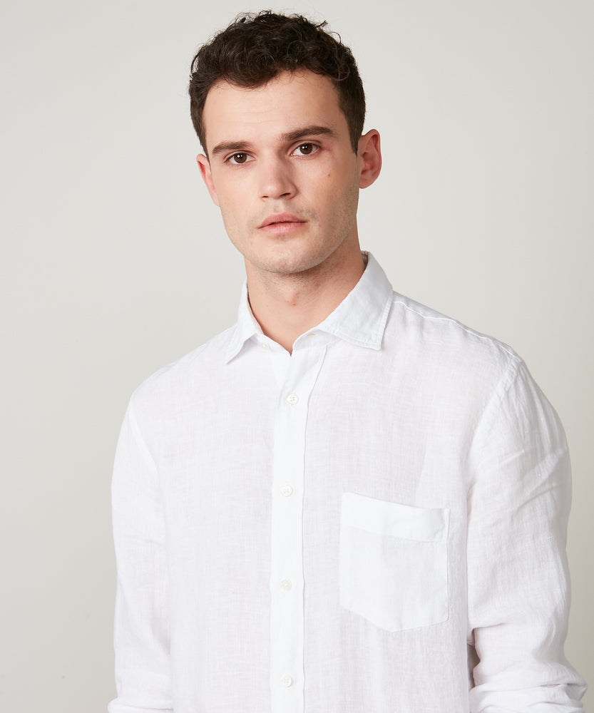 Paul  Linen Shirt - White