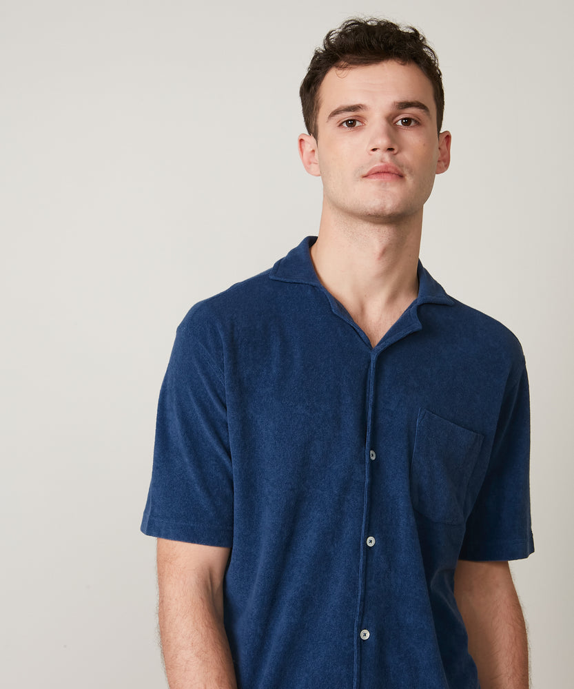 Knitted Polo - Petrol Blue