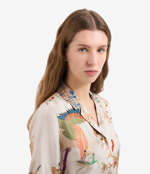 Aloe Shirt Dress - Birds