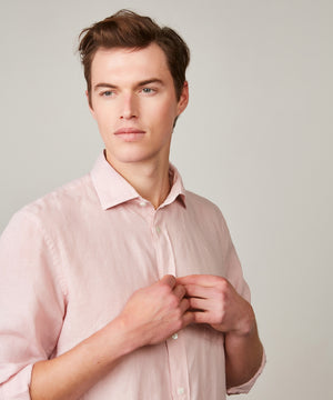Paul  Linen Shirt - Faded Pink