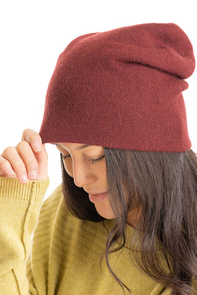 Slouchy Beanie - Maroon