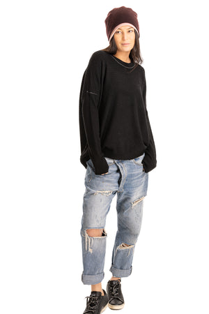 Texture Pullover - Blk