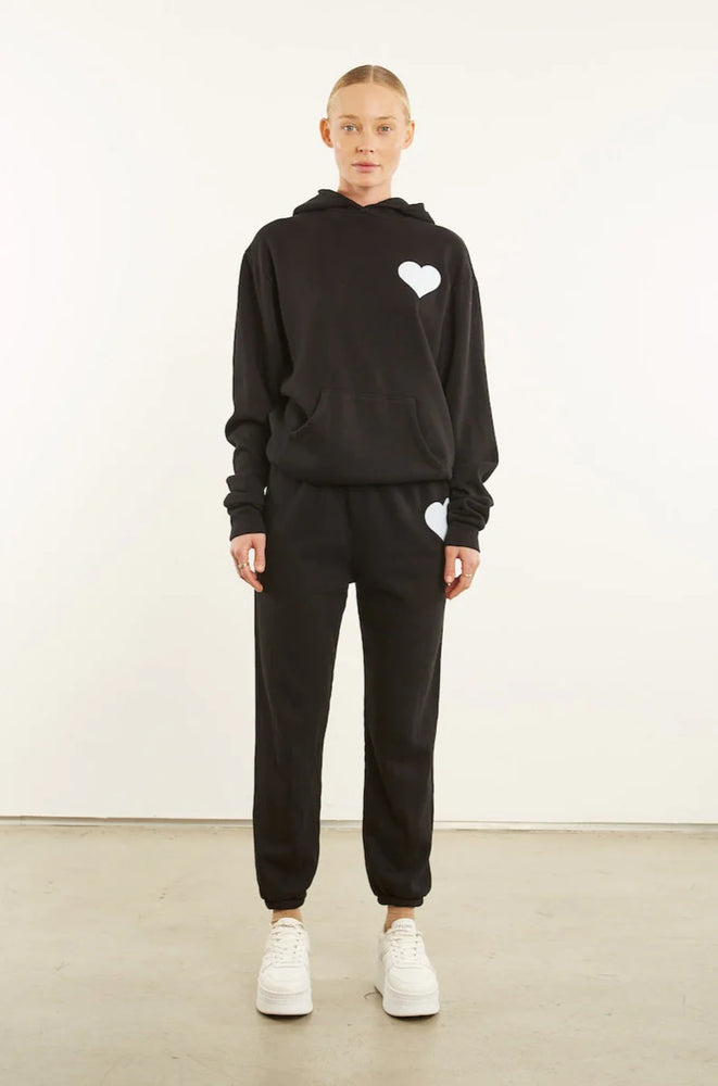 Heart Sweatpant - Blk/Wht