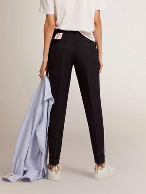 Cigarette Pants - Dark Blue