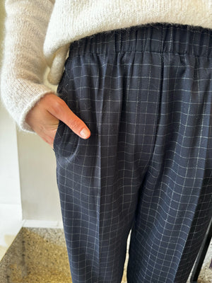 Silver Check Pants