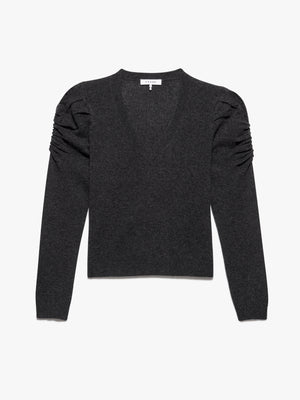 Ruched Sweater - Charcoal