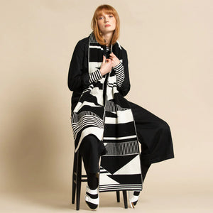 Semaphore Blanket - Blk Wht