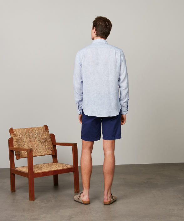 Paul Linen Shirt - Blue Stripe