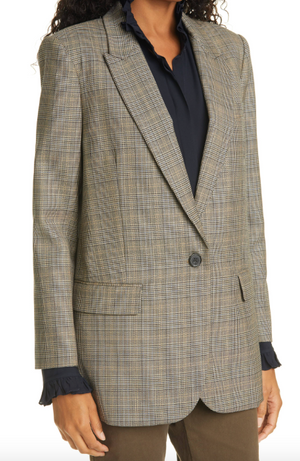 Diane Blazer - Khaki Plaid