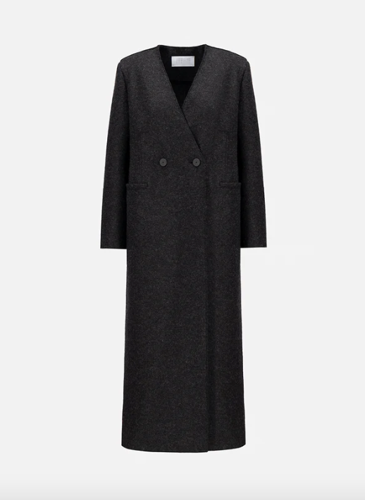 Uncollared Coat - Anthracite