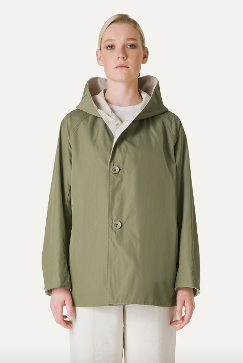 Reversible Raincoat - Panna/Verde