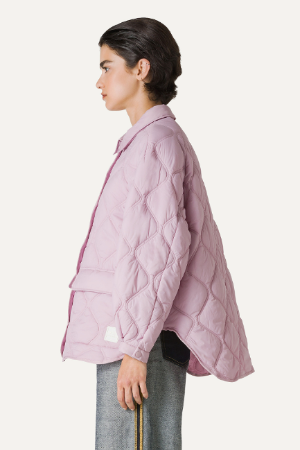 Quilted Shacket - Pink