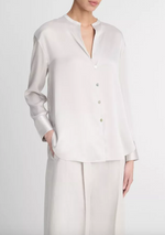 Band Collar Blouse - Salt