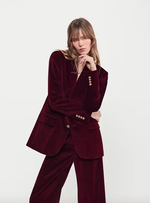 Velvet Blazer - Wine