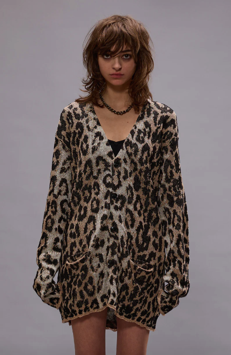 Boyfriend Cardi - Light Leopard