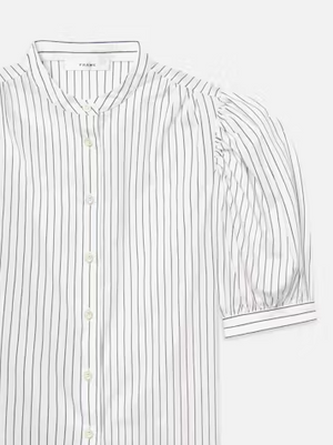 Gathered Top - Navy Stripe