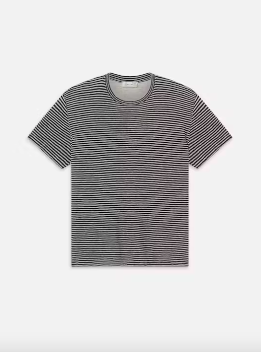 Linen Tee - Black Stripe