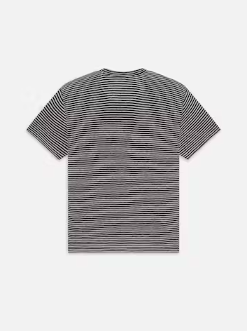 Linen Tee - Black Stripe