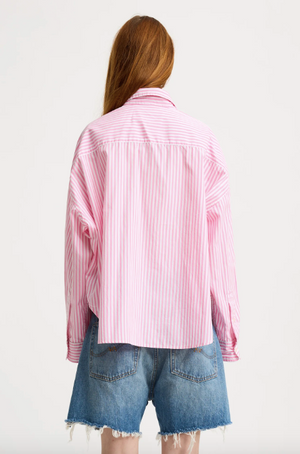 Cropped Shirt - Wide Pink