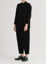 Lawn Pintuck Blouse - Black