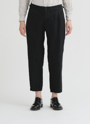 Linen Twill Pants - Black