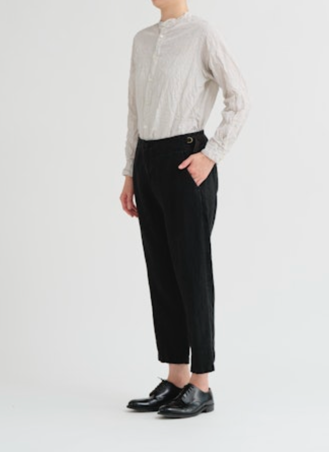 Linen Twill Pants - Black