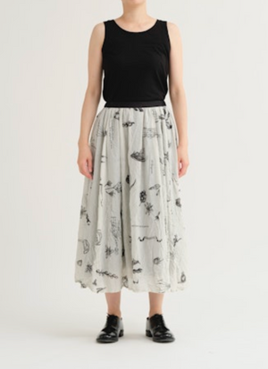 Plant Print Skirt