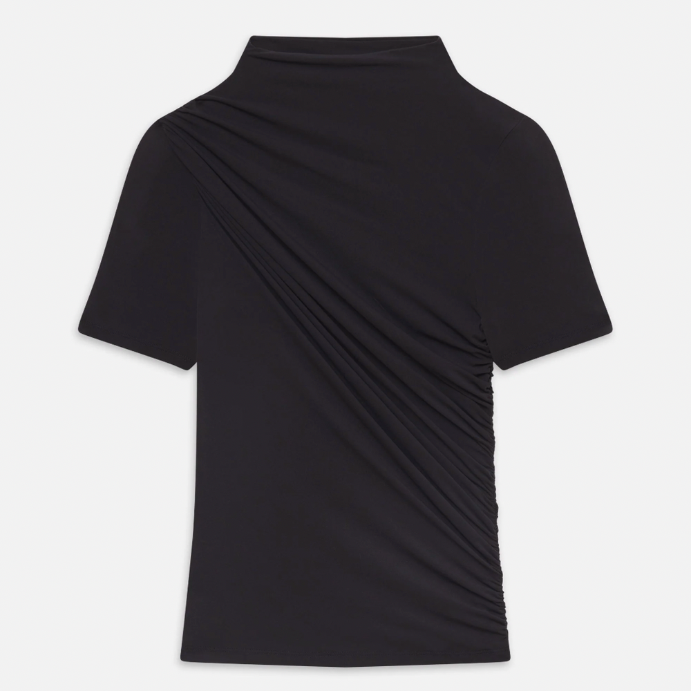 Acka. drape volume tops (black)