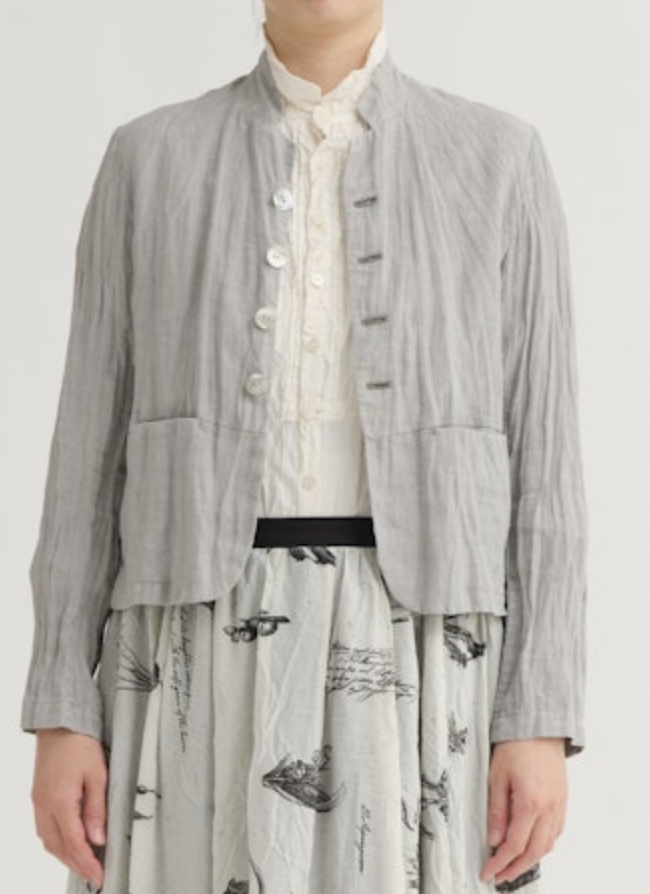 French Linen Jacket - Grey