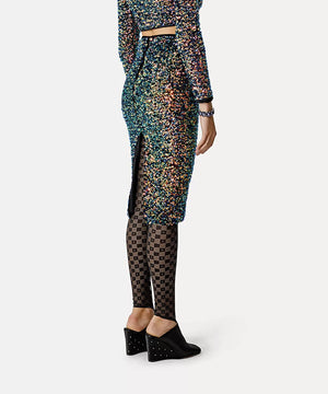 Sequin Velvet Skirt