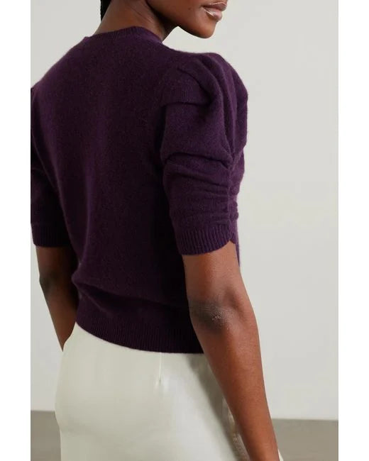 Ruched Sweater - Plum
