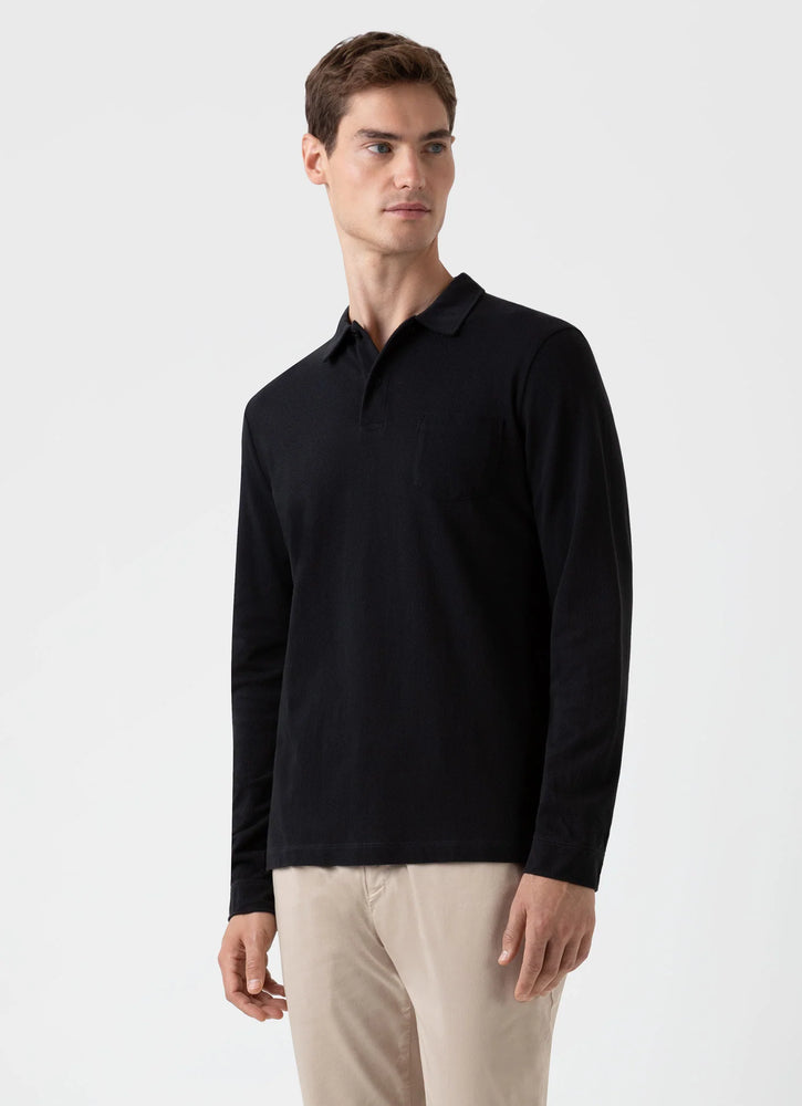 LS Riviera Polo Shirt - Black