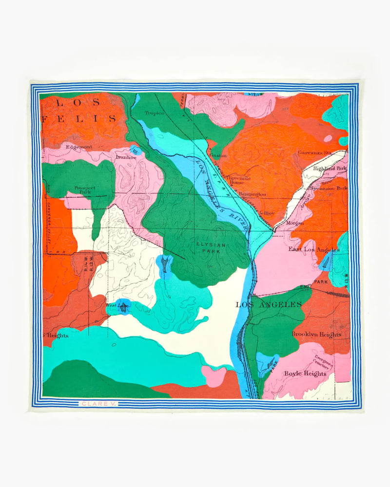 Map Print Bandana