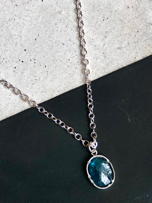 Kyanite Pinch Charm Necklace - ami boutique