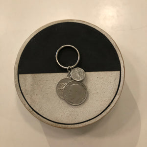 Triple Coin Keychain