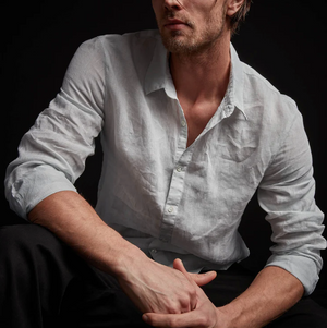 Linen Shirt - Blue Ice