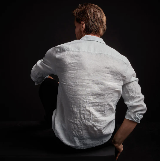 Linen Shirt - Blue Ice