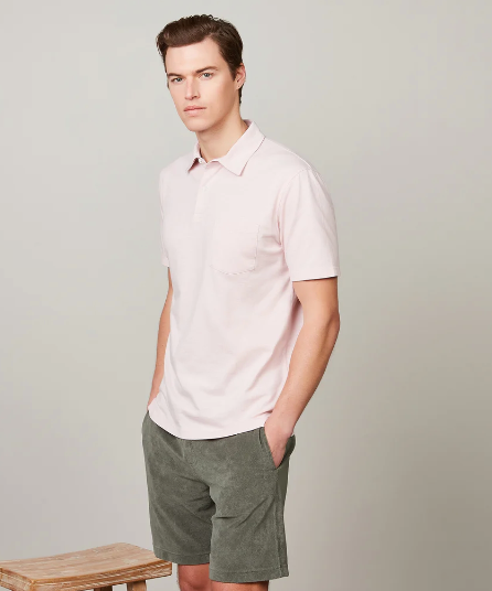 Knitted Polo - Faded Pink