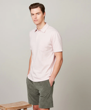 Knitted Polo - Faded Pink